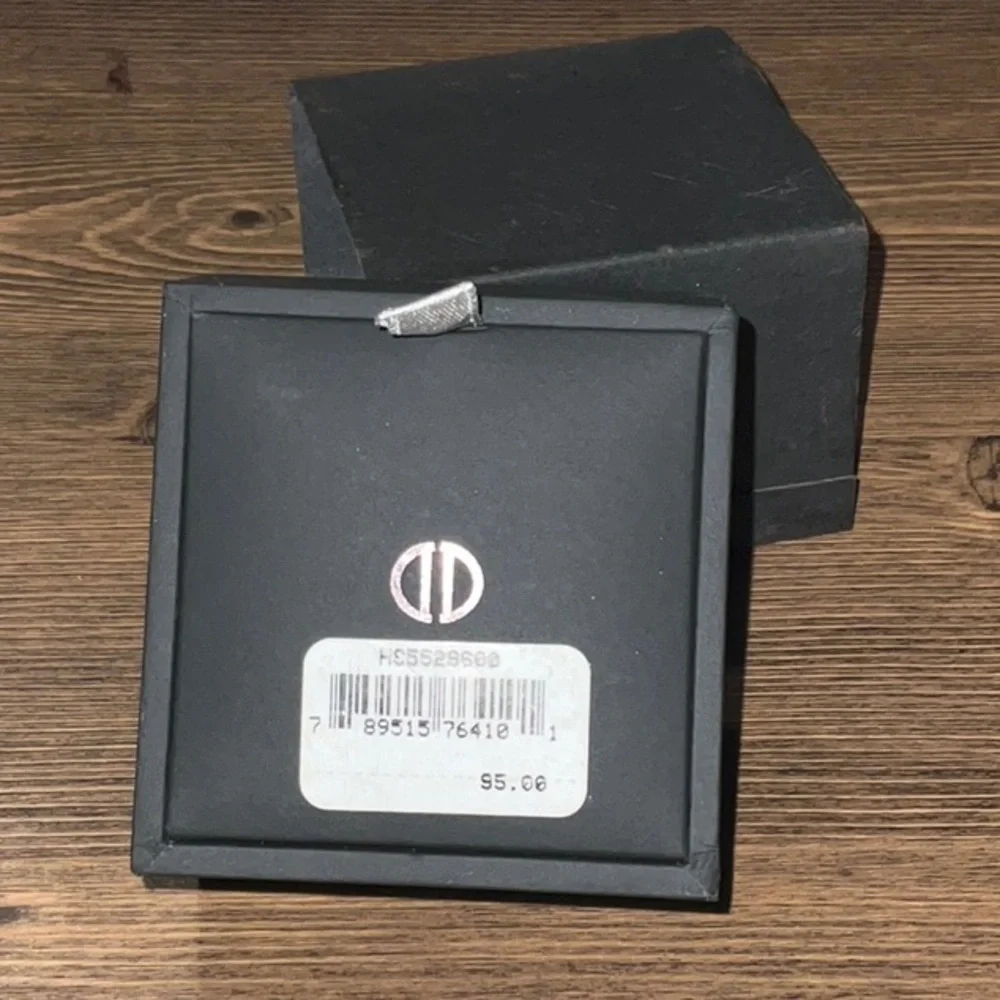 New David Donahue Black and Silver Geometric Cuff Links